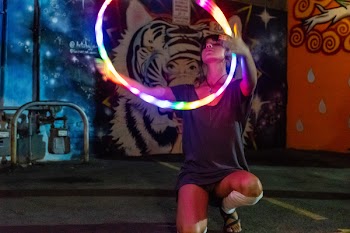 Woman Playing Hulahoop