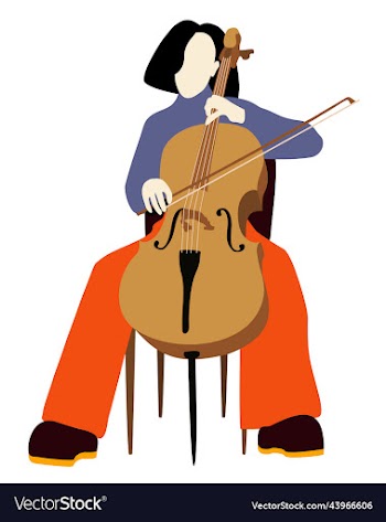 woman playing violoncello isolated