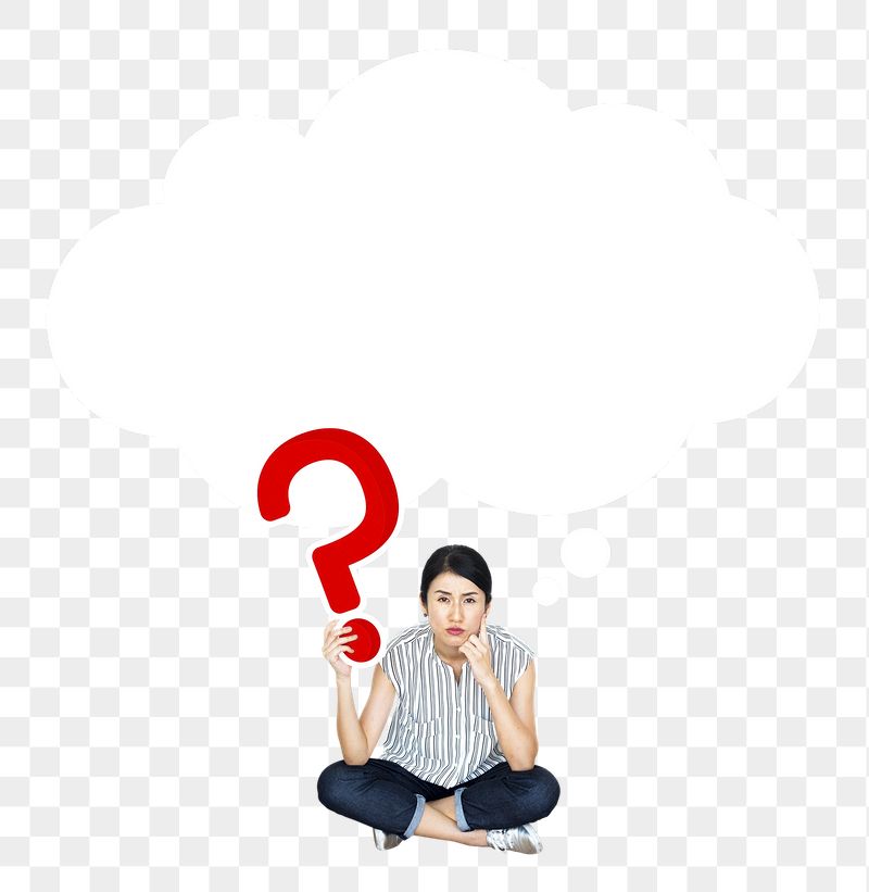 Woman png holding question mark | Free PNG - rawpixel