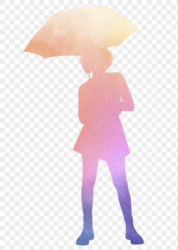 Woman png holding umbrella silhouette, | Free PNG - rawpixel