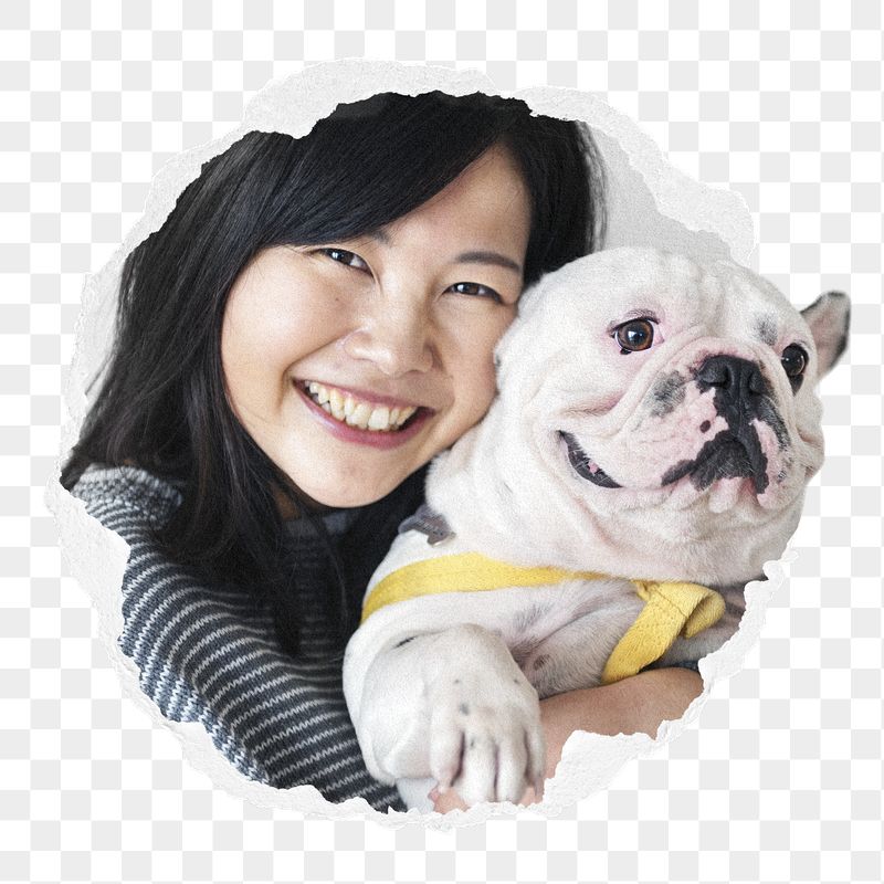 Woman png hugging puppy sticker, | Free PNG - rawpixel