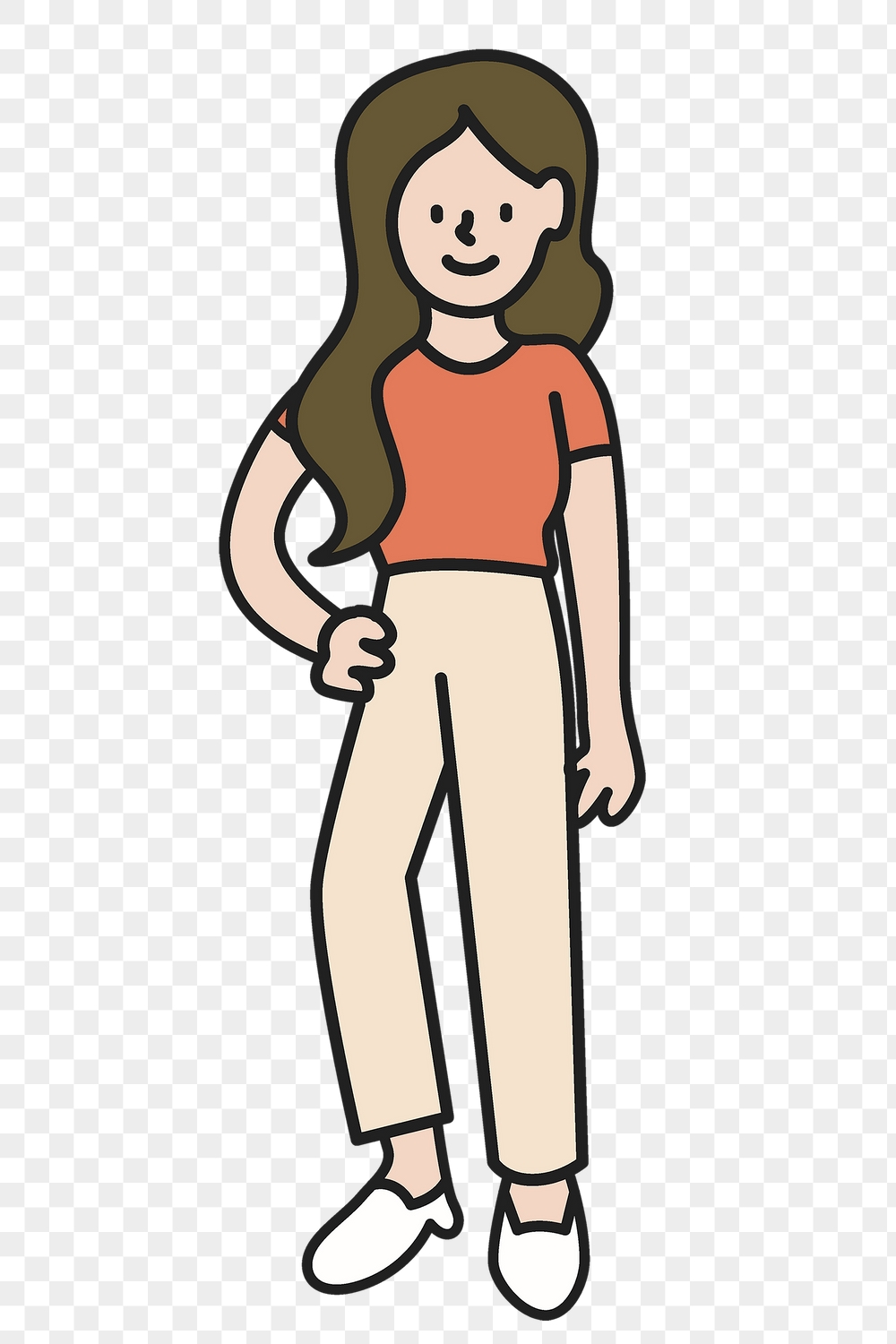 Woman png sticker, body gesture | Free PNG Illustration - rawpixel