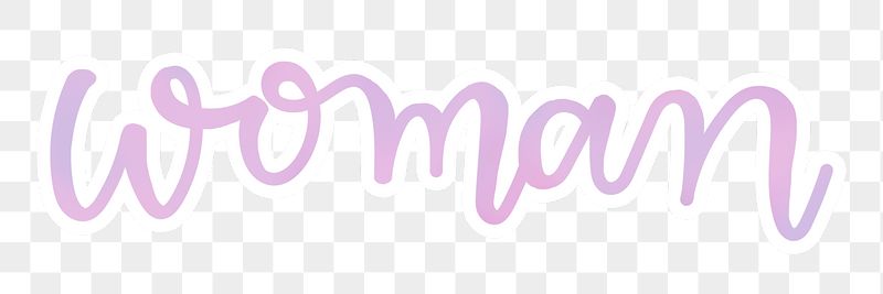 Woman png word sticker typography, | Free PNG - rawpixel