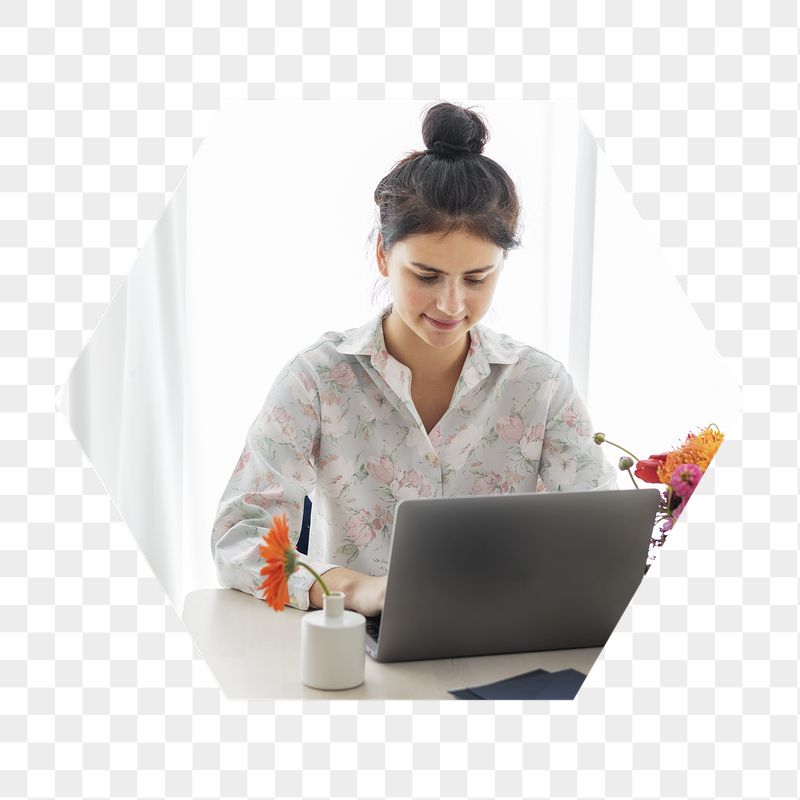 Woman png working on laptop | Free PNG - rawpixel