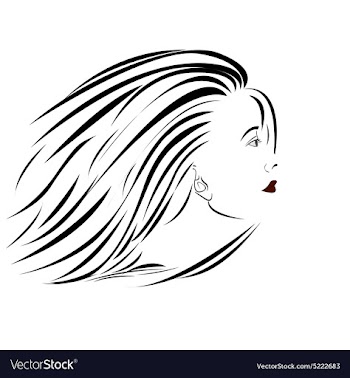 Woman-portrait-sideview vector image