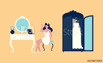 Woman prepare for the wedding ceremony