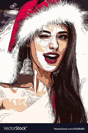 woman pretty christmas poster image