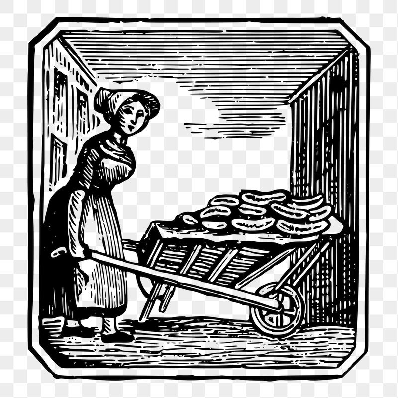 Woman pushing wheelbarrow png sticker | Free PNG - rawpixel