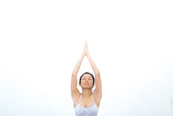 Woman Raising Two Hands