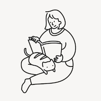 Woman reading book clipart, hobby | Free Vector Illustration - rawpixel