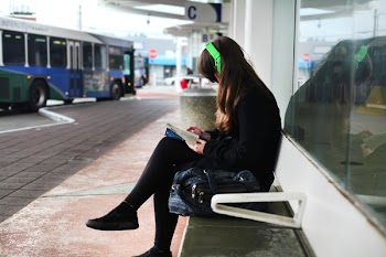 Woman Reading Book While Sitting