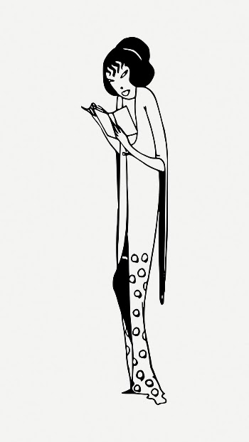 Woman reading clipart, vintage illustration | Free PSD Illustration - rawpixel