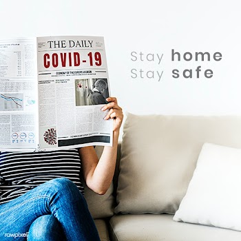 Woman reading coronavirus news from a newspaper | Free  psd mockup - 2306771