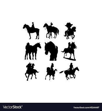 woman riding horse set design