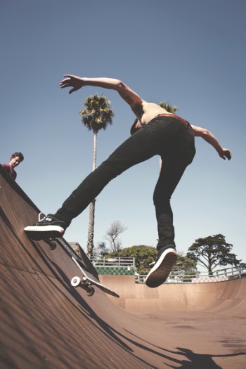 Woman Riding on Skateboard