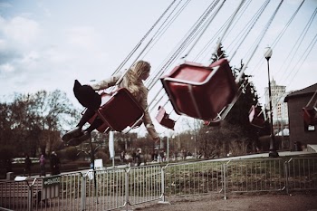 Woman Riding Swing Outdoor