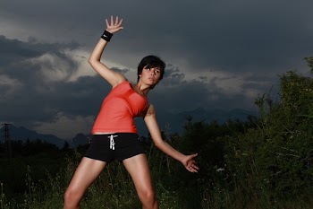 Woman Rise Hand Beside Grass Field
