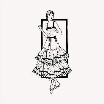 Woman's fashion  clipart, vintage | Free Vector - rawpixel