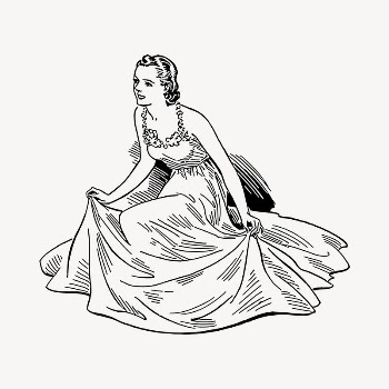 Woman's fashion clipart, vintage hand | Free Vector - rawpixel