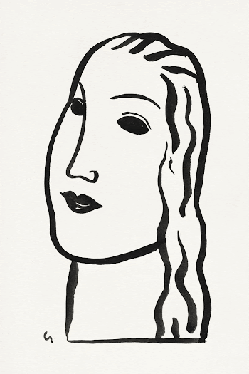 Woman's head (1891&ndash;1941) drawing in high | Free Photo Illustration - rawpixel