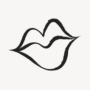 Woman's lips sticker, cute doodle | Free PSD Illustration - rawpixel