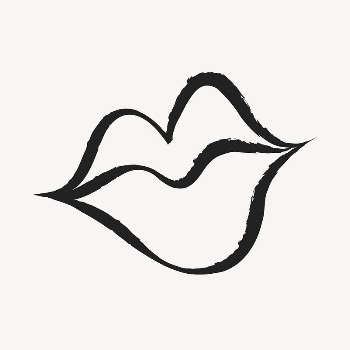 Woman's lips sticker, cute doodle | Free Vector Illustration - rawpixel