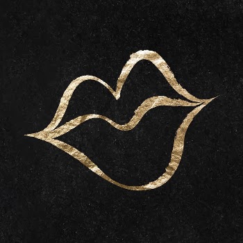 Woman's lips sticker, gold aesthetic | Free Vector Illustration - rawpixel