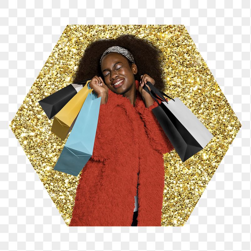 Woman shopping png badge sticker, | Free PNG - rawpixel