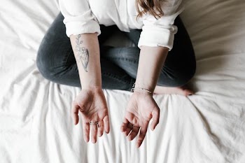 woman showing her hands