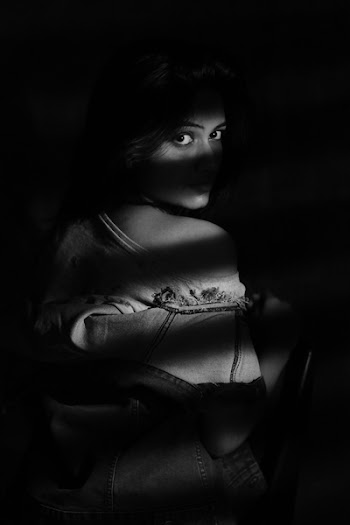 Woman Showing Her Right Shoulder