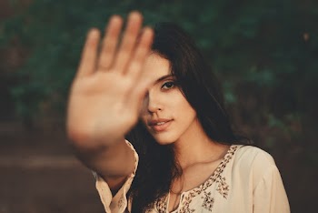 Woman Showing Right Hand