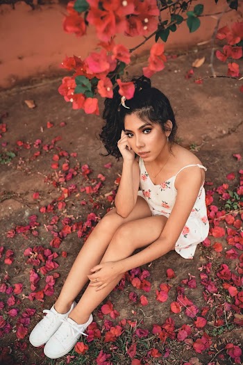 Woman Siting On Ground