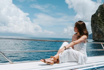 Woman Sitting on Boat