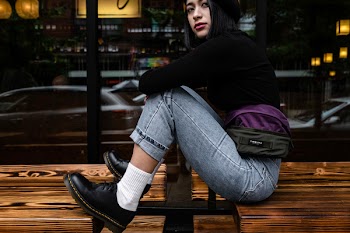 Woman Sitting on Chair