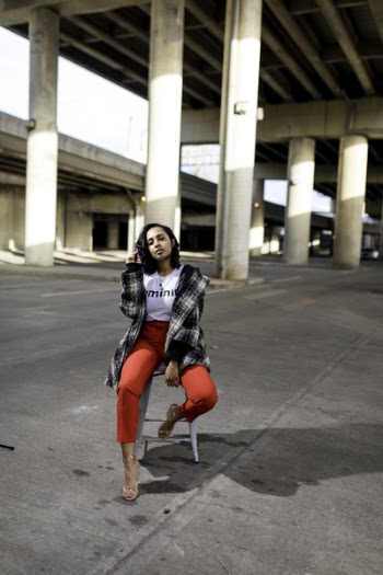 Woman Sitting on Chair