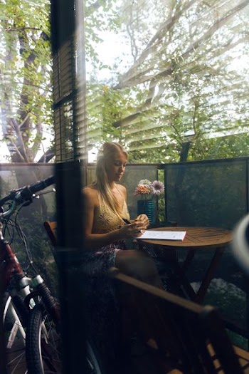woman sitting on chair