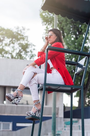 Woman Sitting on Chair
