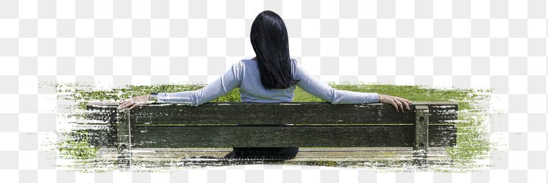 Woman sitting png on bench | Free PNG - rawpixel