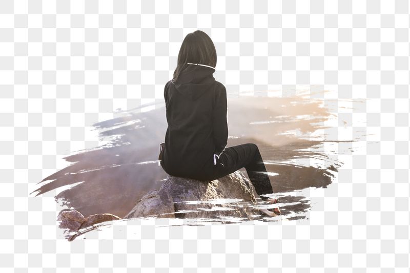 Woman sitting png sticker, transparent | Free PNG - rawpixel