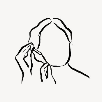 Woman skincare collage element, drawing | Free Photo - rawpixel