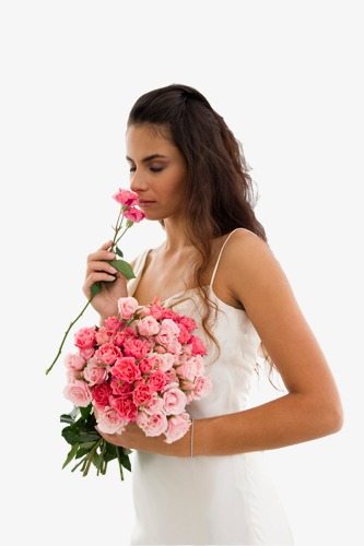 Woman Smelling Flowers, Woman Clipart, Man Smelling Flowers ...