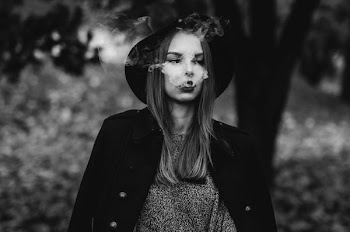 woman smoking