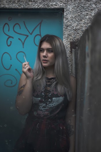 Woman Smoking Cigarette