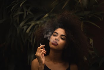 Woman Smoking Cigarette