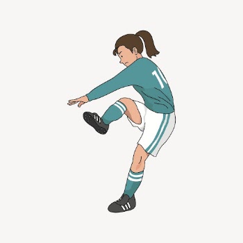 Woman soccer player sticker, sport | Free PSD - rawpixel