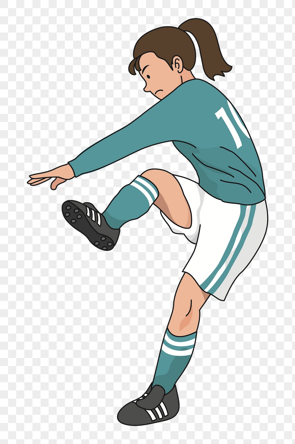 Woman soccer png player sticker, | Free PNG - rawpixel