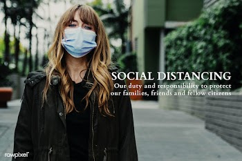 Woman social distancing during the  Covid-19 pandemic. This image is p.. | Free  photo - 2331993