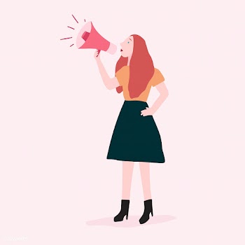 Woman speaking on a megaphone for feminist su.. | Free stock vector - 524267