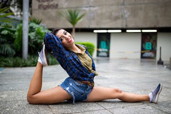 Woman Splitting Her Legs