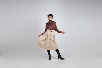 Woman Standing Against White Isolation Background